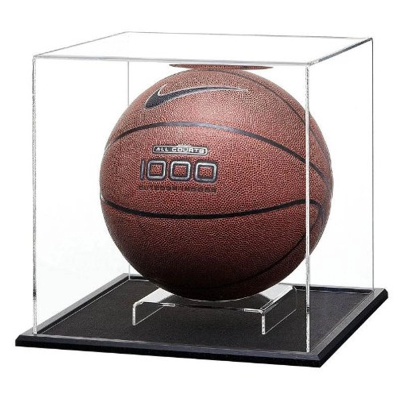 Boîte d'affichage de basket-ball acrylique haute transparence de luxe de mode