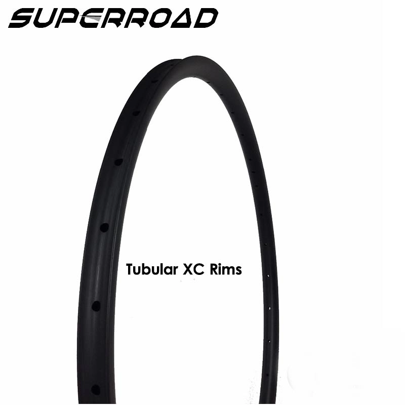 Jantes tubulaires Cyclocross 27,5 pouces Superroad T700 650C Carbon XC 27 * 23,5 mm Jantes tubulaires vtt