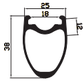 38mm deep 700c tubeless rims