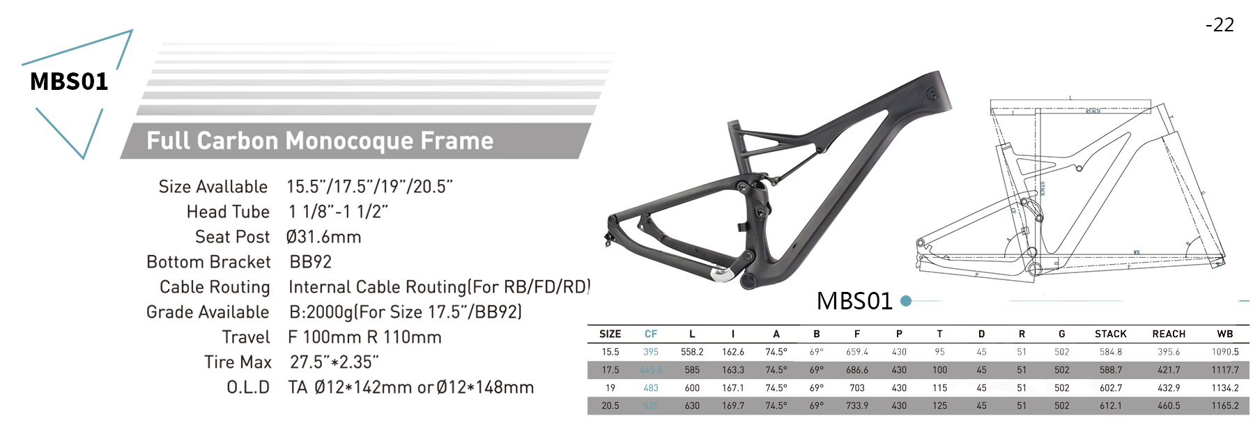 cadre vtt 650b