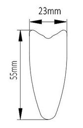 carbon five spoke wheel rim profile