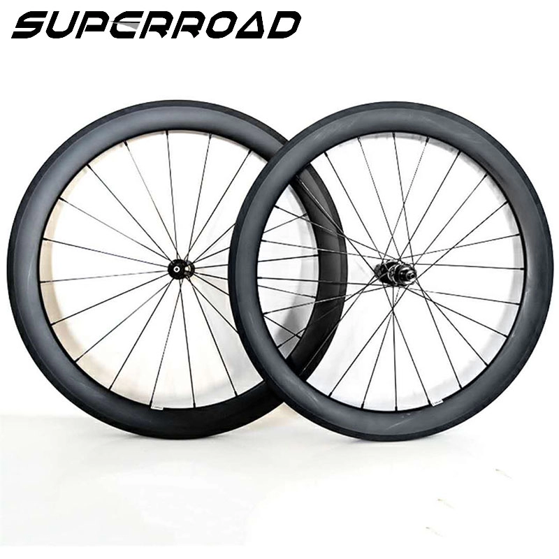 Roues de vélo de route à pneu en carbone 650C