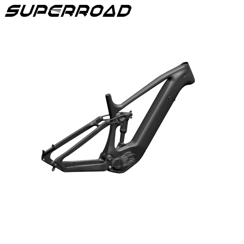 Superroad E Bike Suspension de cadre en carbone Fourche de cadre Toray Enduro