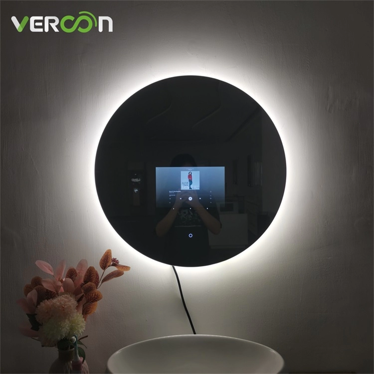 Miroir Rond de Salle de Bains Illuminé par Miroir Led Intelligent Imperméable