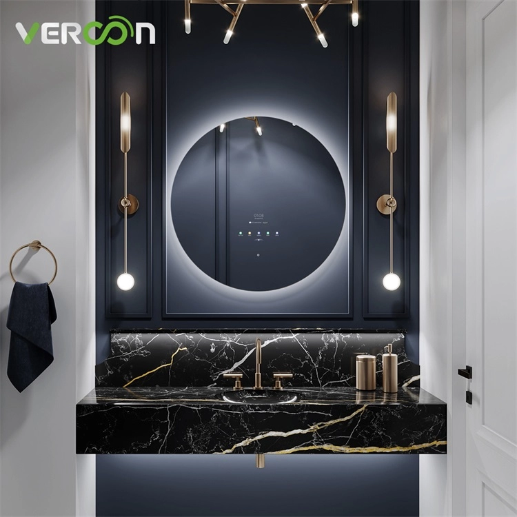 Vercon Smart Miroir de salle de bain Miroir LED rond Amazon