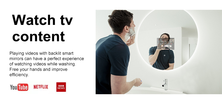 miroir de salle de bain avec télévision intelligente