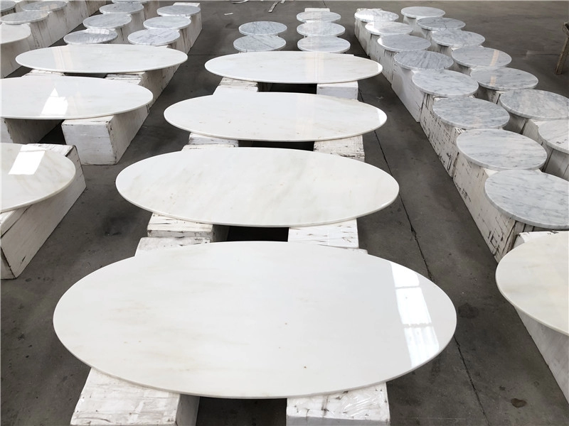 Table basse en marbre blanc naturel