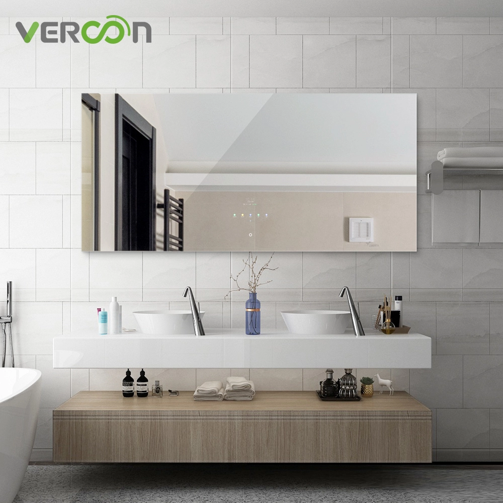 Nouvelle arrivée le premier miroir de salle de bain intelligent Android OS 11 dans le monde miroirs de salle de bain rectangulaires ronds en vente