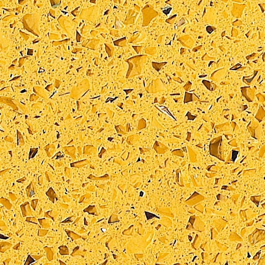 Quartz artificiel de couleur jaune stellaire OP1802 pour le dessus de cuisine de Cabinet