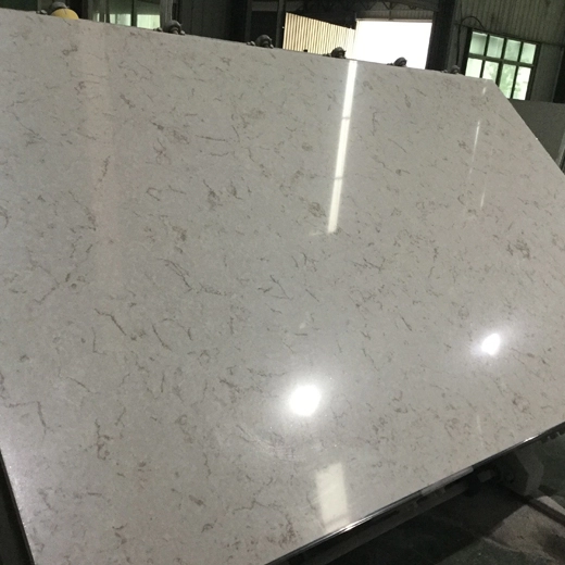 OP6014 Fabricant de comptoirs en résine de quartz de couleur gris Carrara