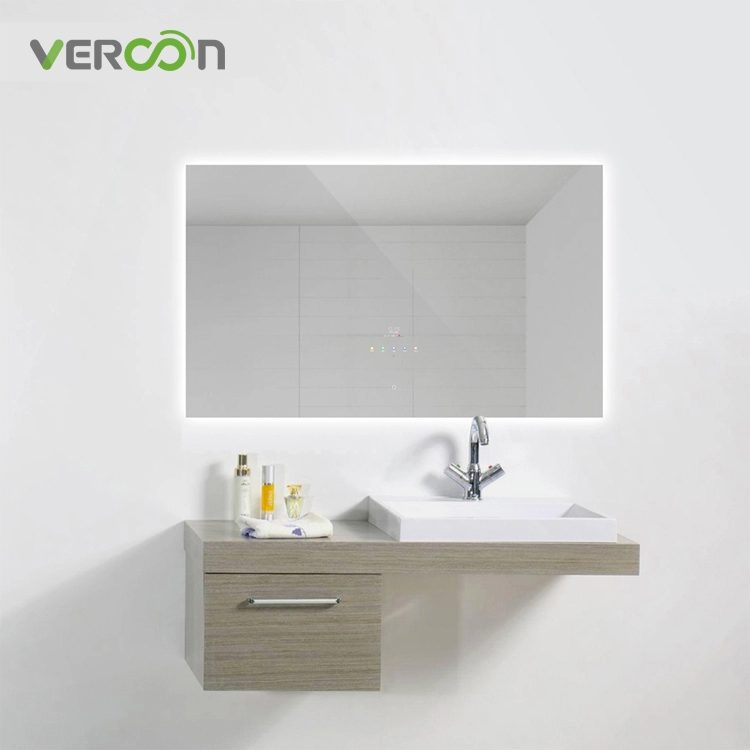Nouveau miroir de bain intelligent rétro-éclairé américain avec écran tactile de 10,1 pouces TV miroir magique pour l'immobilier