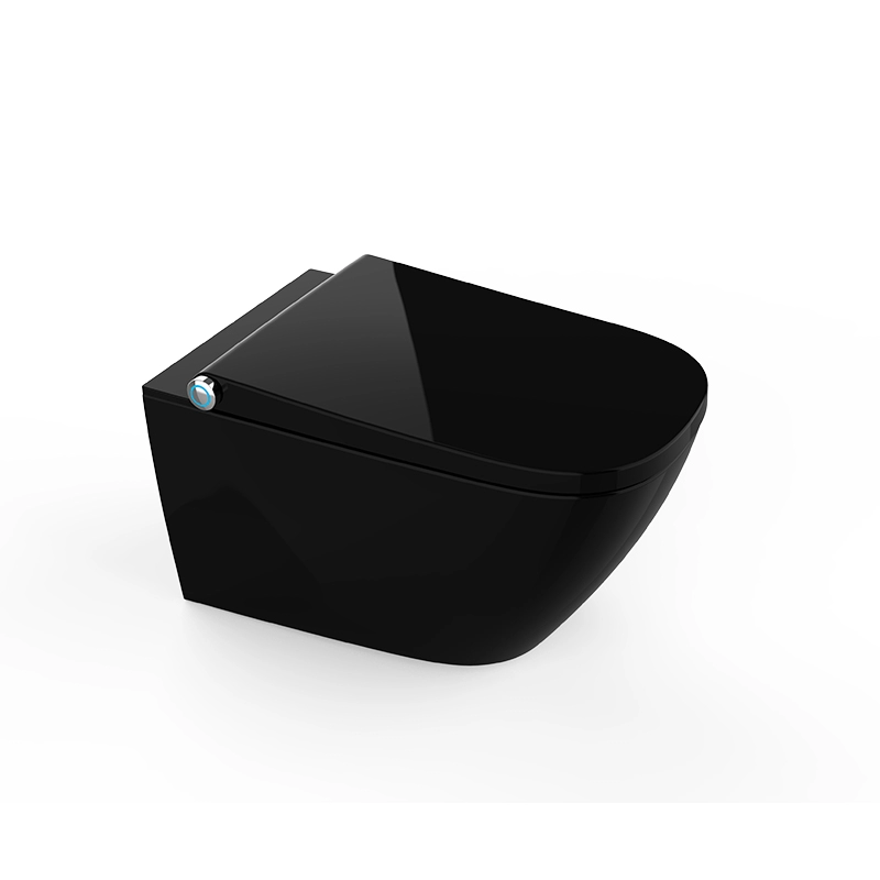 Siège de bidet électronique avec chasse d'eau de couleur noir et blanc Réservoir d'armoire