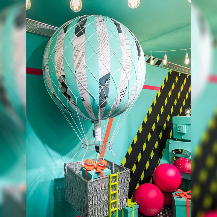 Accessoires d'affichage de fenêtre de ballons à air chaud de couleur de vente chaude