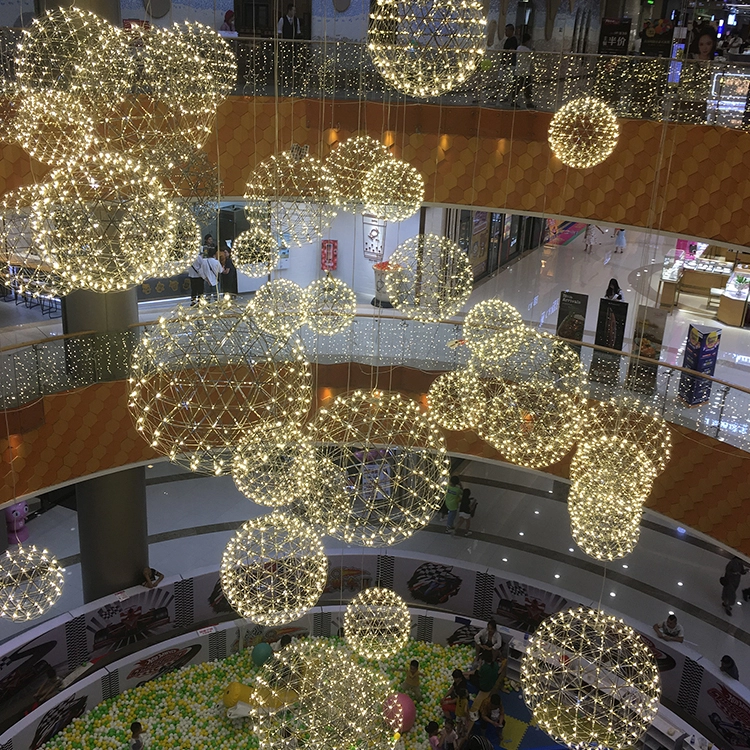 Décoration de boule de lumières de mode pour centre commercial