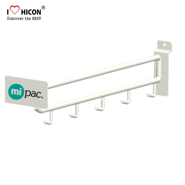 Accessoire d'affichage MI Pac Peg Hooks pour les crochets d'affichage en métal Slatwall pour la vente au détail