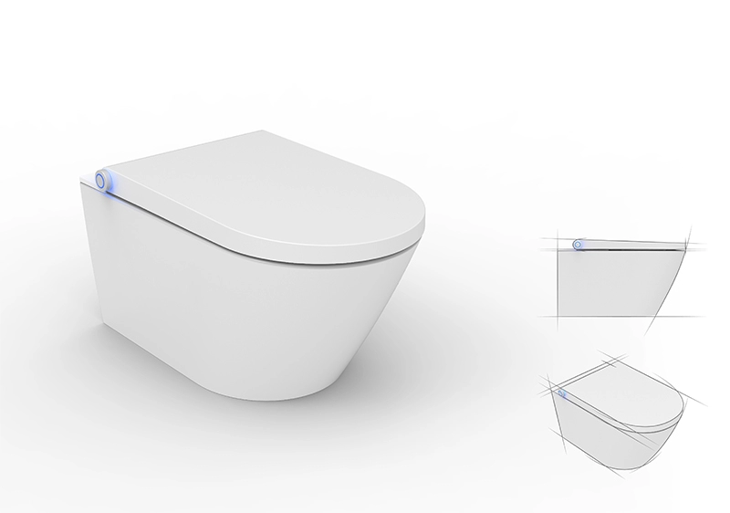 Solutions de salle de bain pour siège de toilette bidet électrique chauffant avec certificat CE avec réservoir dissimulé