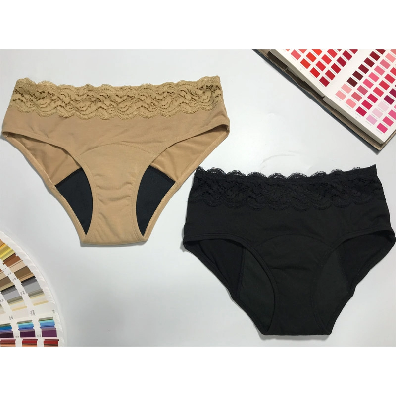 Culotte menstruelle en tissu de coton sous-vêtement étanche