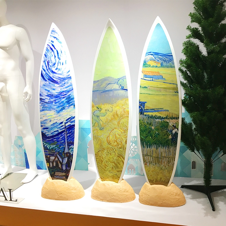 fabricants de planches de surf décoratives en fibre de verre personnalisées