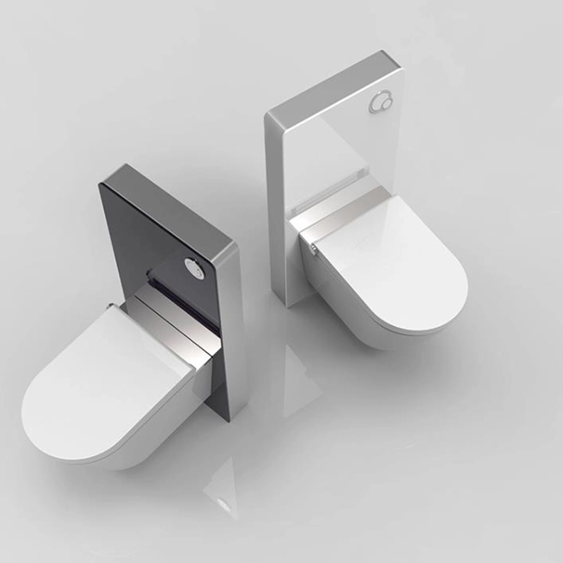 Réservoir d'armoire de mode en verre pneumatique intelligent OEM pour toilettes suspendues