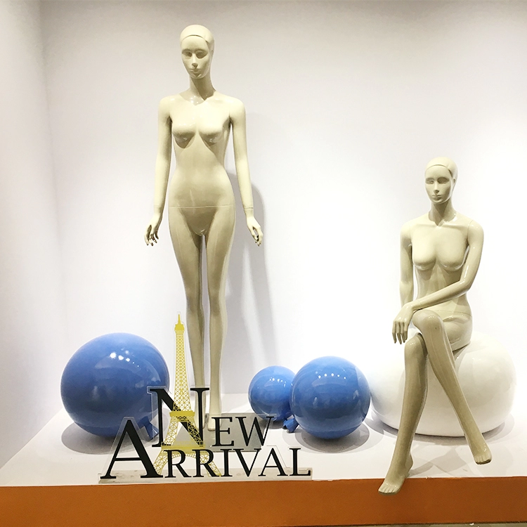 Ballons bleus en fibre de verre de vente chaude pour vitrine de magasin de détail féminin