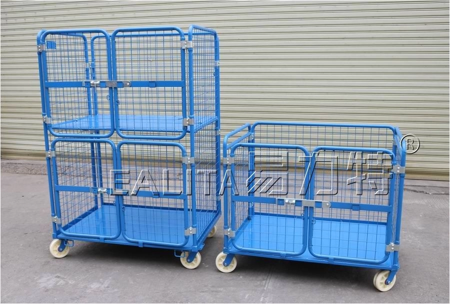 Cage de chariot à marchandises en acier de manutention de matériaux lourds M-RGT-01