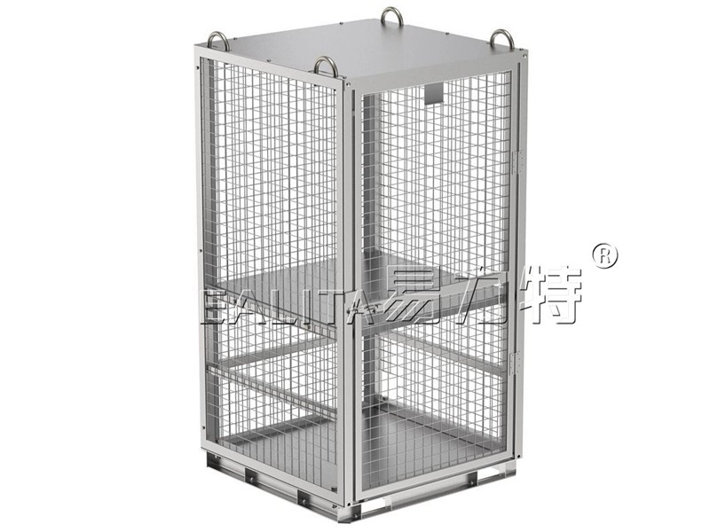 Cage galvanisée de stockage de cylindre avec la porte simple à fermeture manuelle M-GB-CM2