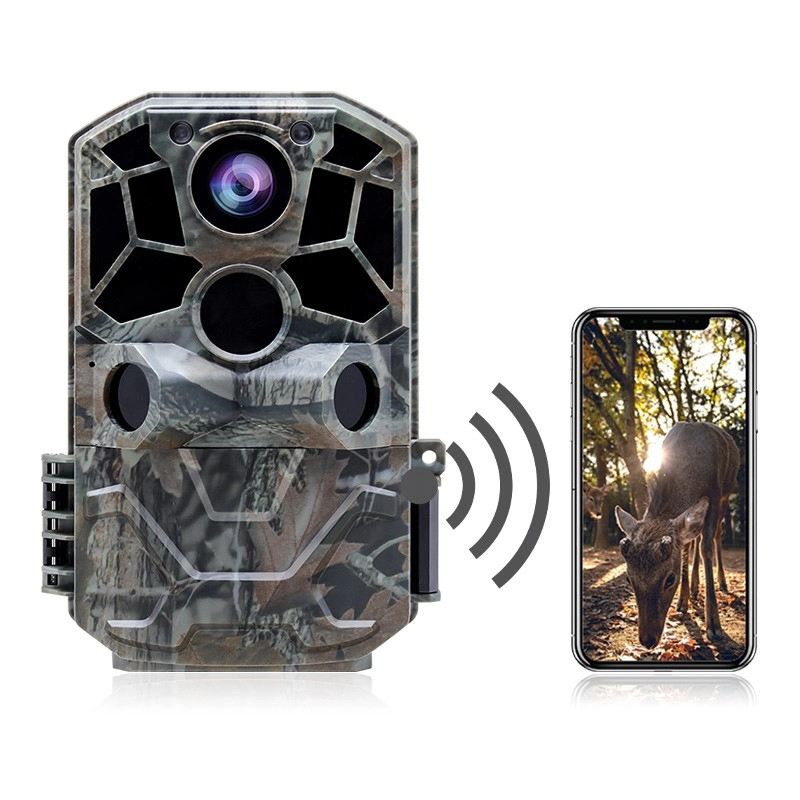 Caméra de piste Wifi 30MP IP66 étanche pour la surveillance de la faune