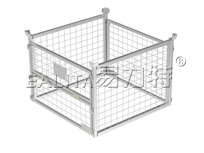 Cage de palette empilable en acier de stockage d'entrepôt industriel M-PCT-02