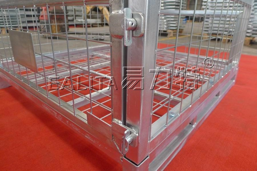Caisse palette de stockage pliante Palette métallique Cage de calage M-PCMH-03