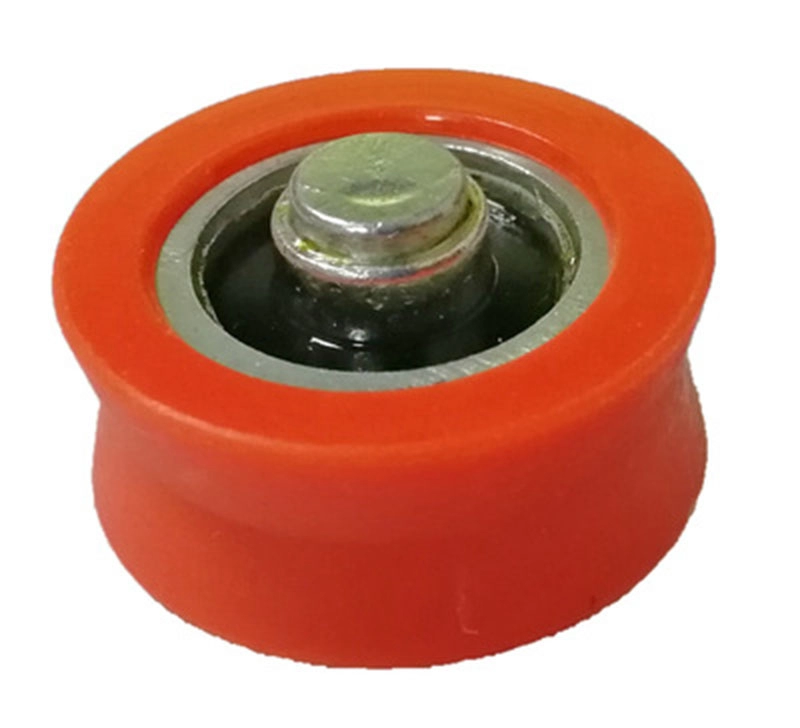 Roue orange en nylon adaptée aux besoins du client de poulie de cannelure de V pour la porte coulissante