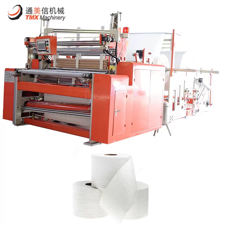 Machine de rembobinage de papier hygiénique à grande vitesse entièrement automatique