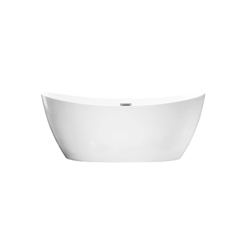 Baignoire autoportante ovale blanche en acrylique de salle de bain