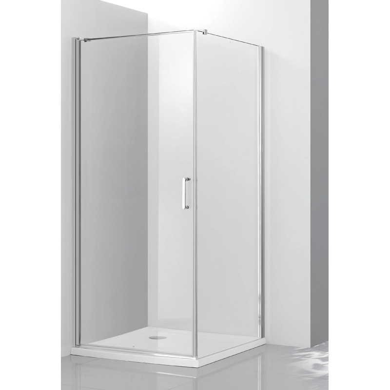 Cabines de douche carrées à porte pivotante gauche sans cadre