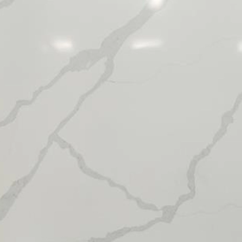 Grandes dalles de quartz blanc Calacatta