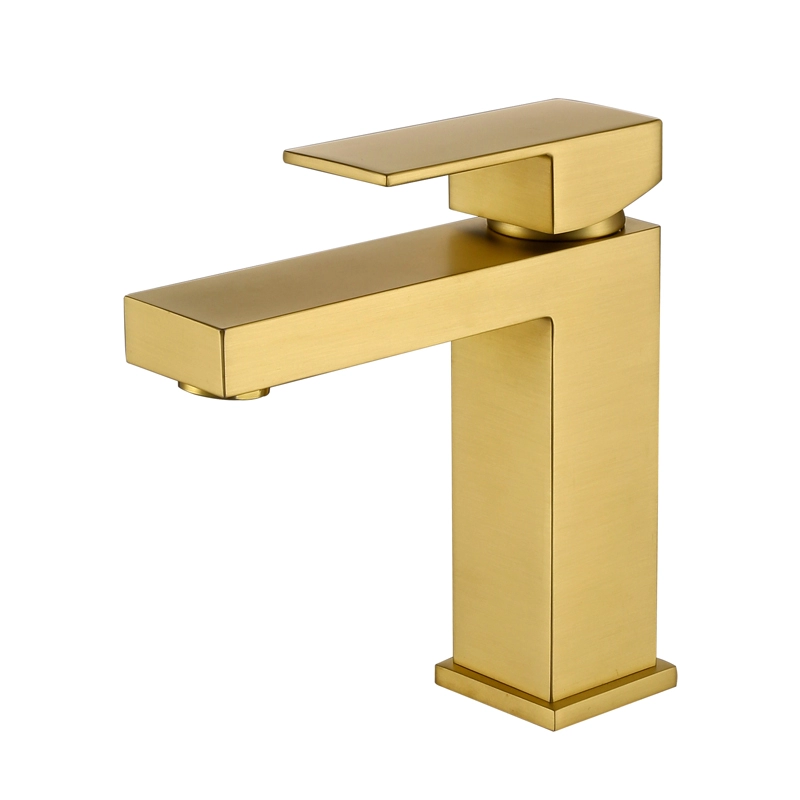 Robinets de lavabo en laiton de salle de bains de luxe en or