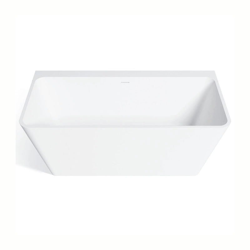 Baignoire autoportante à surface solide blanc mat au design moderne
