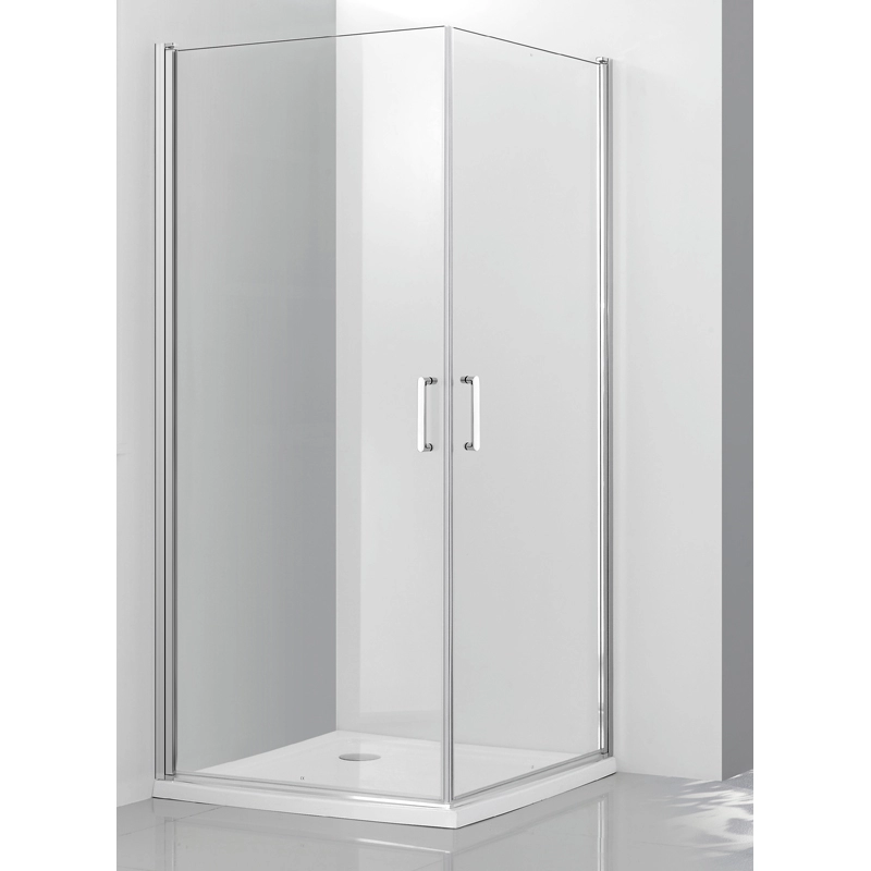 Cabines de douche à porte pivotante carrée sans cadre