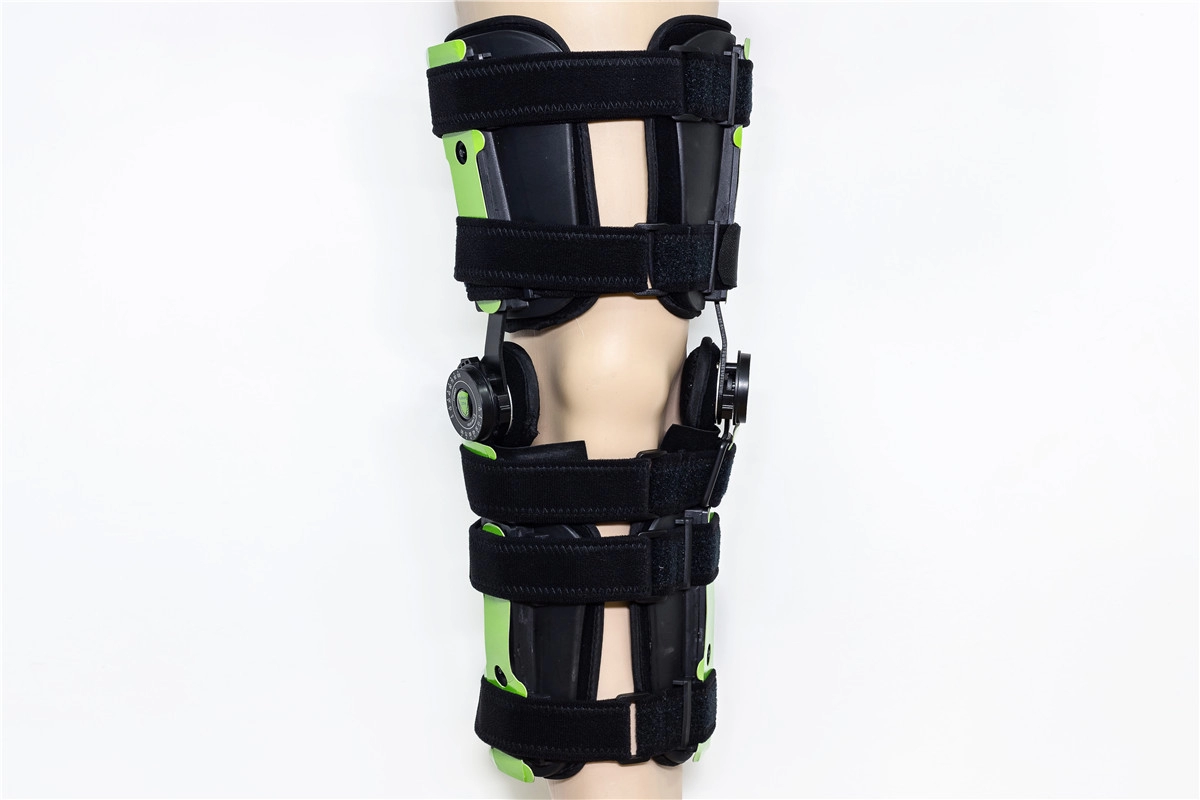 Genouillères articulées télescopiques avec support de fracture ROM en aluminium pour l'immobilisation post-opératoire orthopédique