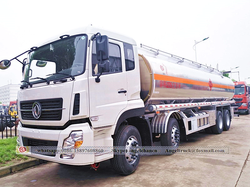 Alliage d'aluminium de camion de carburant d'essence de Dongfeng 8x4 27500 litres