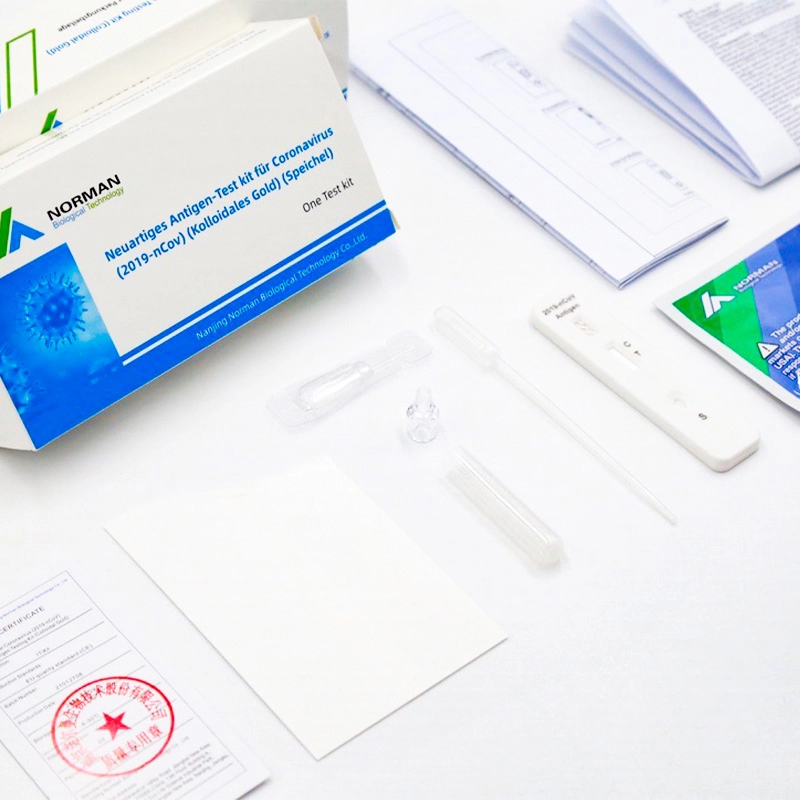 Kit de test d'antigène salivaire en papier pour nouveau coronavirus (2019-nCoV) (or colloïdal)