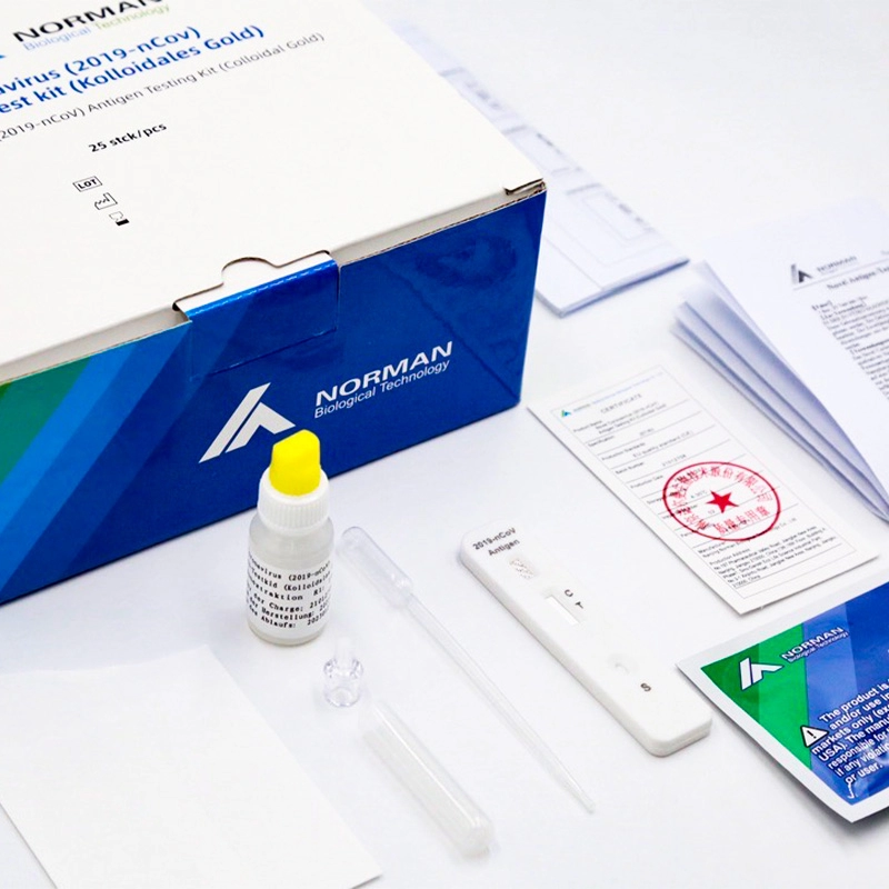 Kit de test d'antigène salivaire en papier pour nouveau coronavirus (2019-nCoV) (or colloïdal)