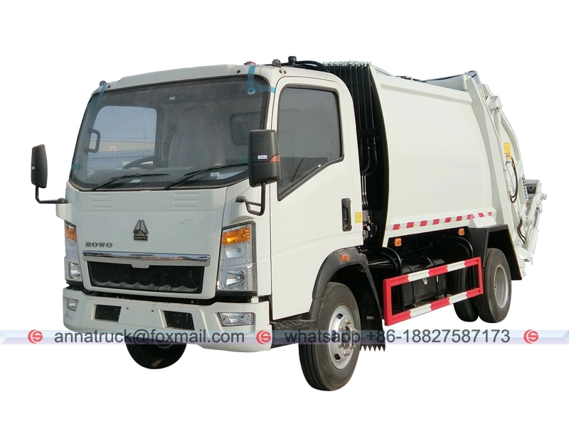 Camion à ordures compacteur 6cbm SINOTRUK HOWO