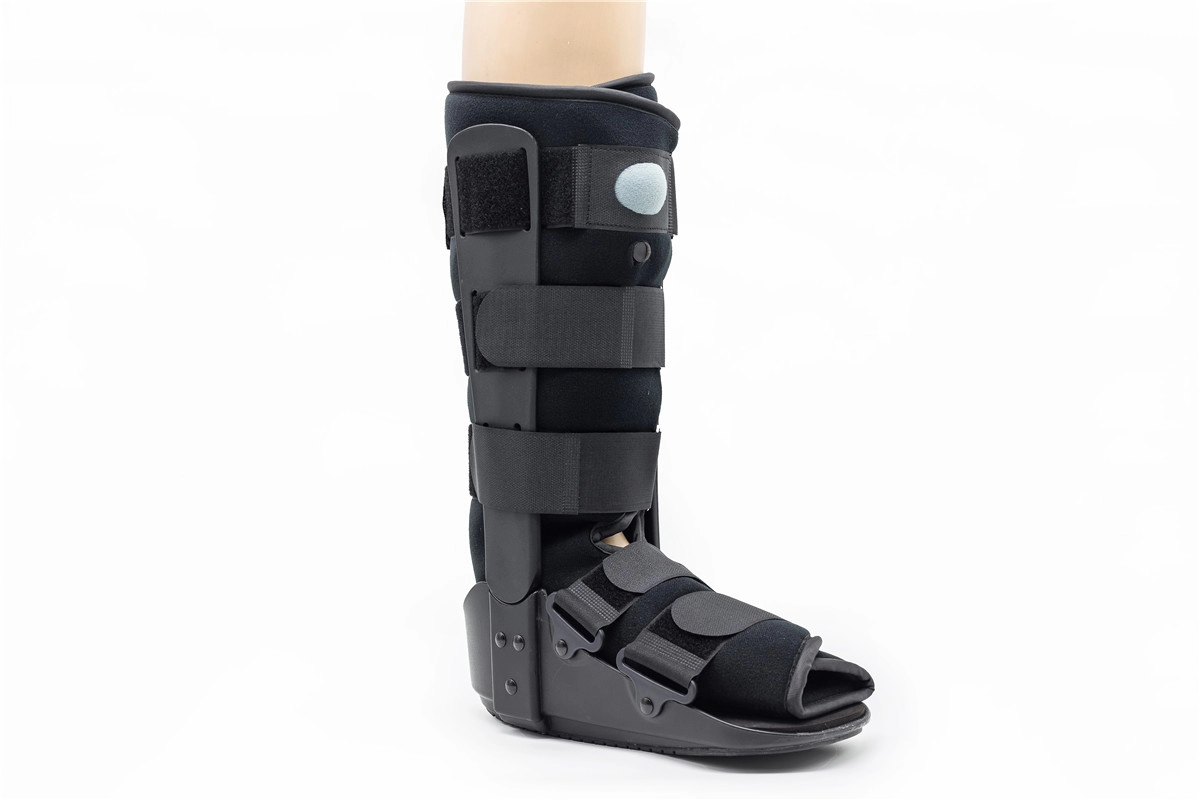 Déambulateur orthopédique en mousse poly et pneumatique de 17 pouces, orthèses de bottes avec fracture en plastique et plaies en TPR
