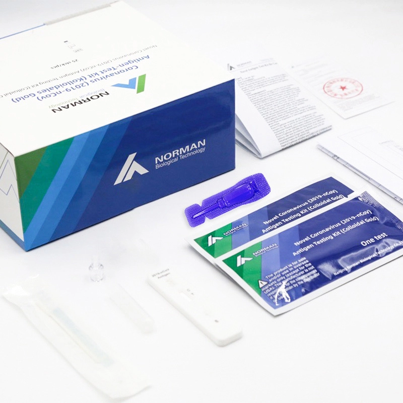 Kit de test d'antigène sur écouvillon nasal antérieur du nouveau coronavirus (2019-nCoV) (or colloïdal)