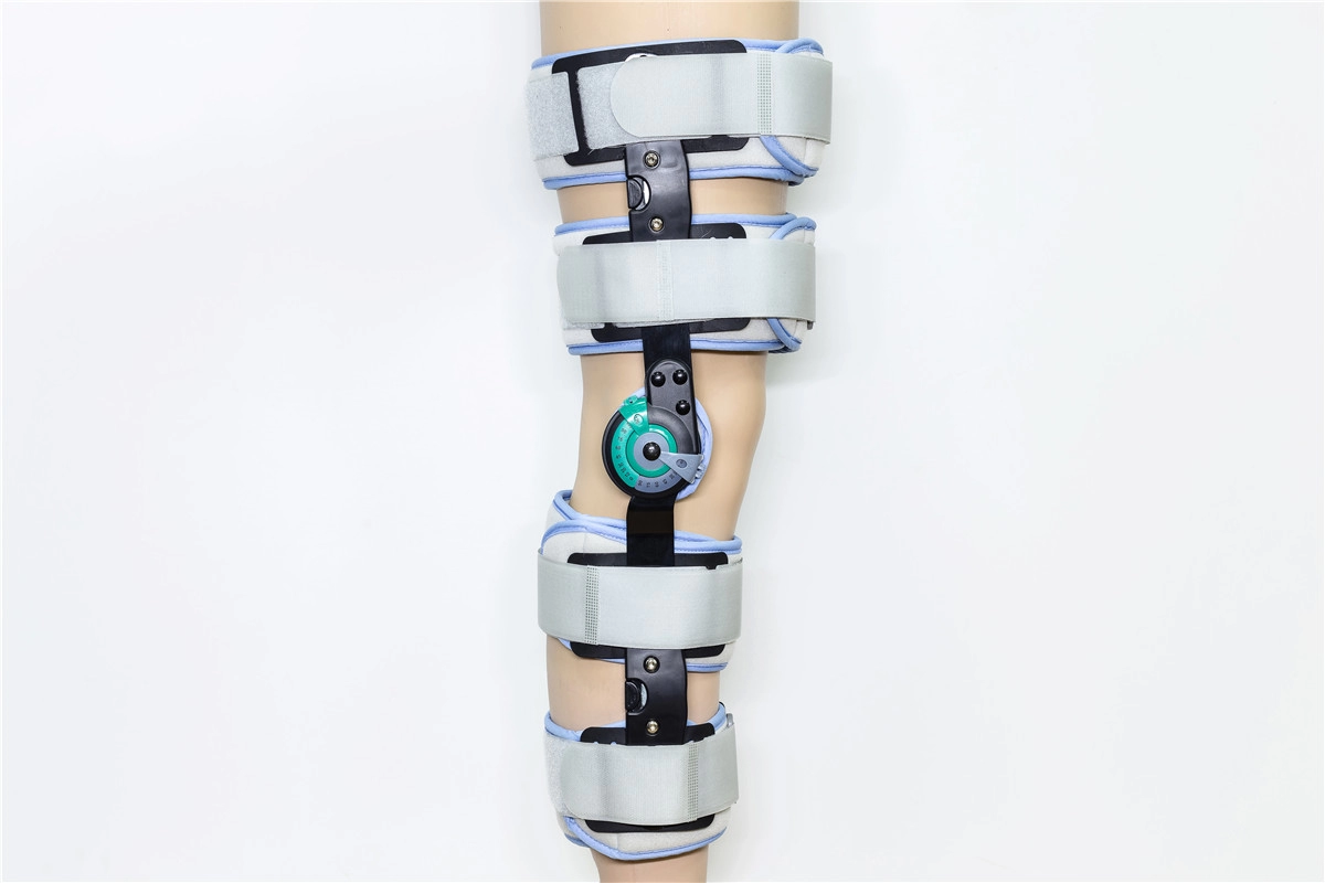 Orthèses de genou télescopiques post-opératoires ROM avec support de fracture à charnière pour l'immobilisation orthopédique