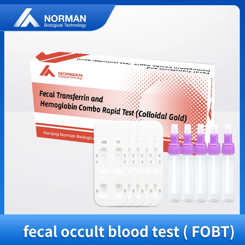 Test rapide combiné de transferrine fécale et d'hémoglobine (or colloïdal)