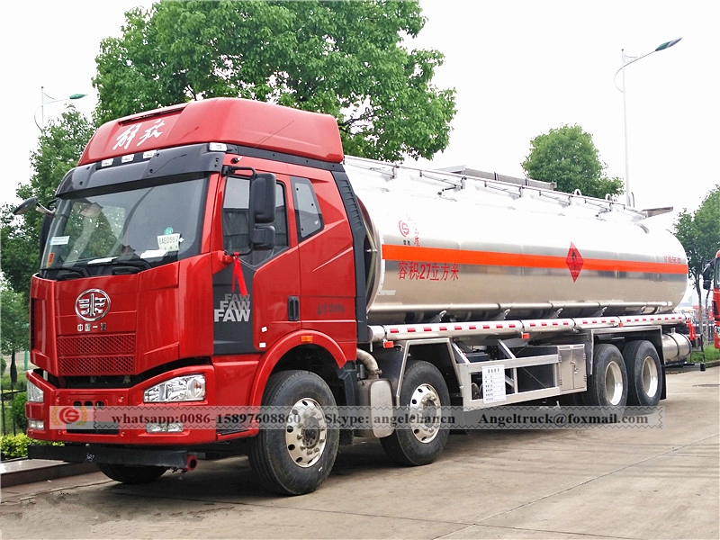 Camion à huile diesel en aluminium résistant 8x4 27 cbm FAW