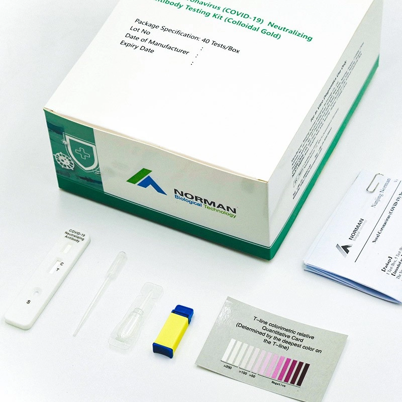 Kit de test d'anticorps neutralisant le nouveau coronavirus (COVID-19) (or colloïdal)