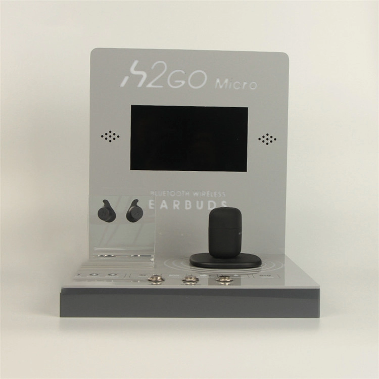 Présentoir d'écouteurs LCD personnalisé en usine présentoir d'écouteurs Bluetooth acrylique