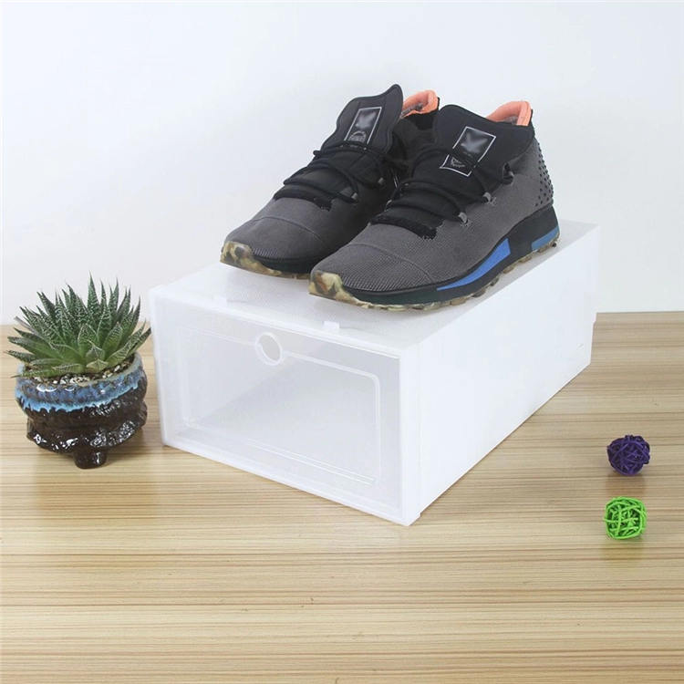 Boîte à chaussures en acrylique transparent de haute qualité, décoration magnétique transparente